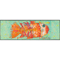 KÜCHENLÄUFER 60/180 cm Funky Fish Multicolor  - Multicolor, KONVENTIONELL, Kunststoff (60/180cm) - wash+dry