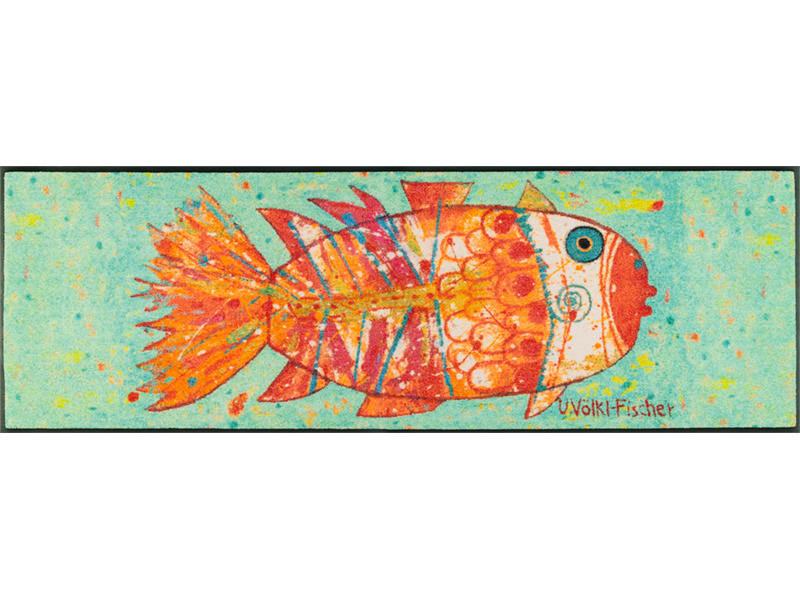wash+dry Küchenläufer Funky Fish Mehrfarbig 60x180 cm