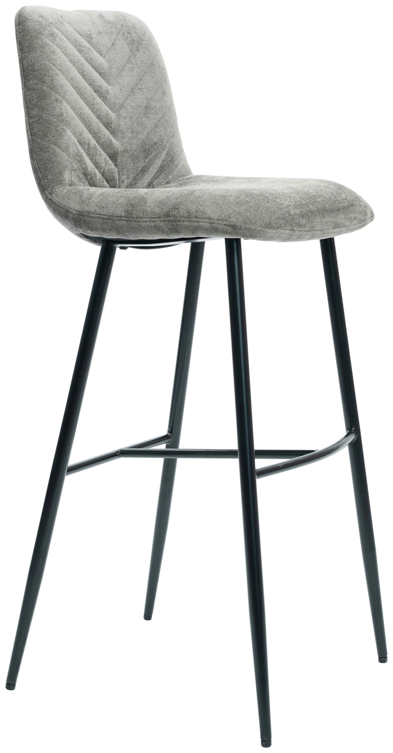 BARHOCKER Chenille Dunkelgrau Eisen 