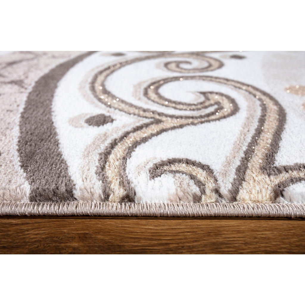 Thumbnail - Novel Läufer Eleysa, Creme, Weiß, Graubraun, Textil, orientalisch, rechteckig, 80x300 cm, Teppiche & Böden, Teppiche, Vi...