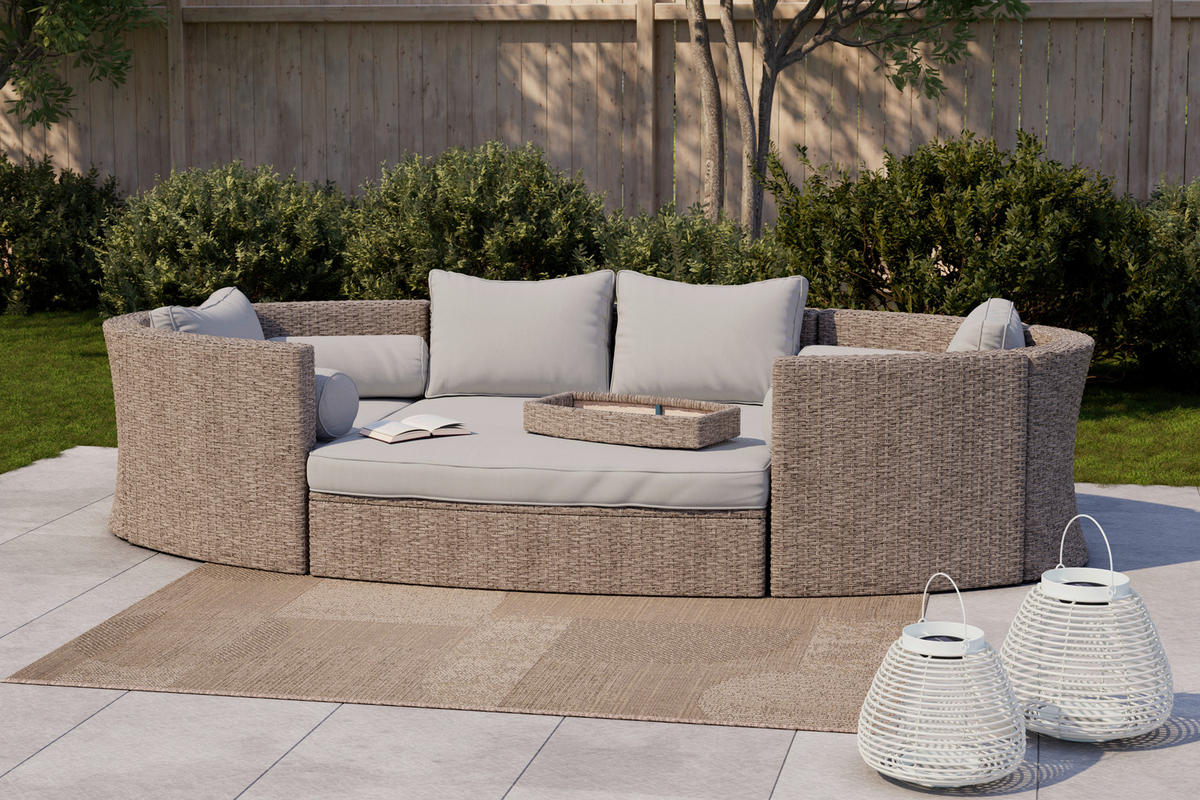 LOUNGEGARNITUR    - Grau, Konventionell, Kunststoff/Textil - Ambia Garden