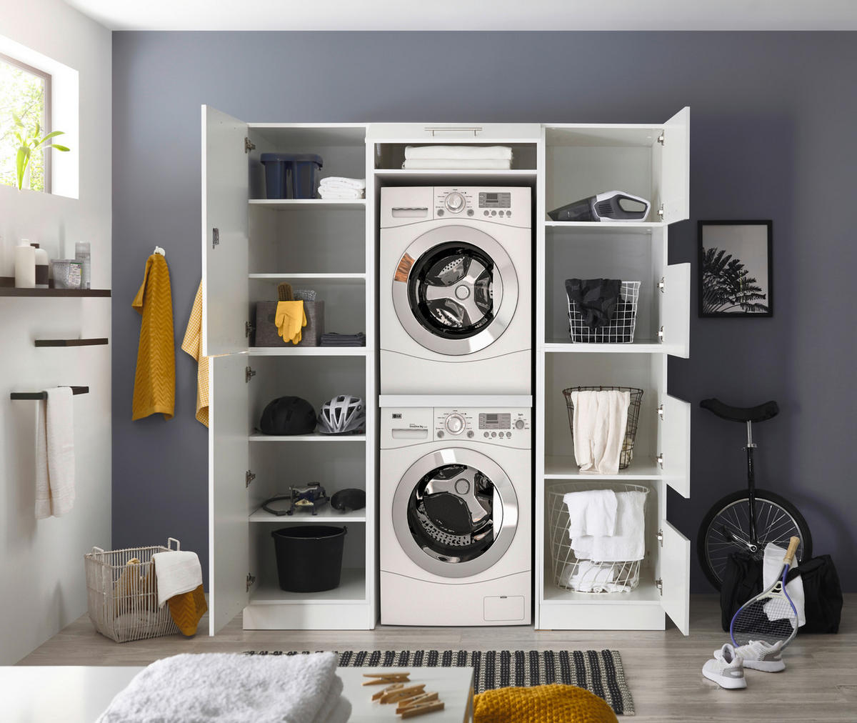 FÖRRÅD 167,4/200/67,6 cm  i vit  - vit, Klassisk, trämaterial (167,4/200/67,6cm) - Respekta