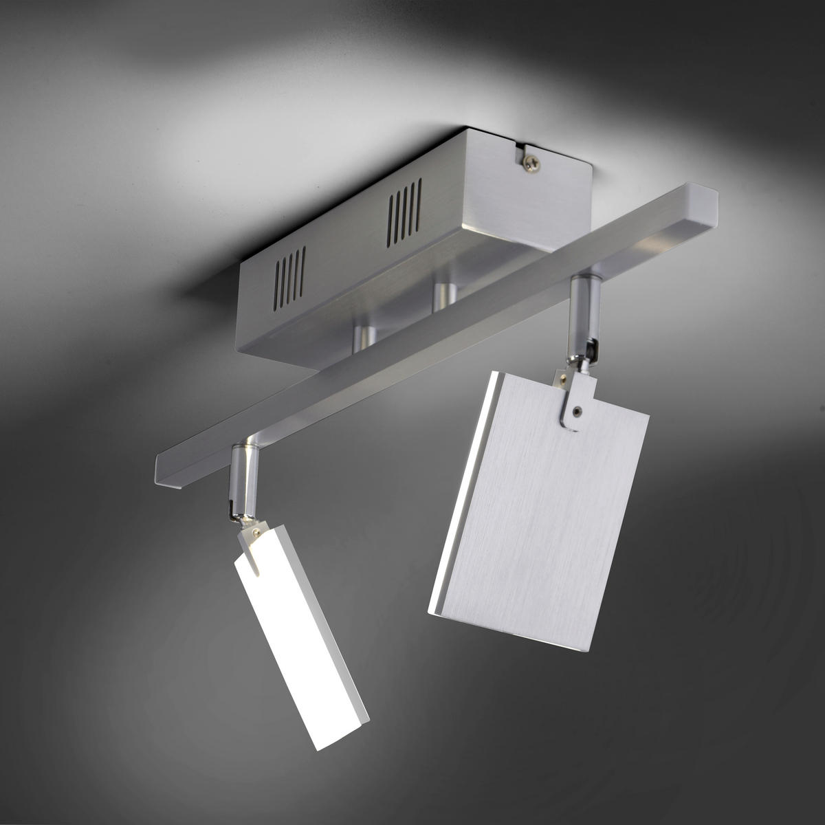 LED-STRAHLER PURE-MIRA 52,5/24/22,5 cm   - Alufarben, Design, Kunststoff/Metall (52,5/24/22,5cm) - Neuhaus PURE