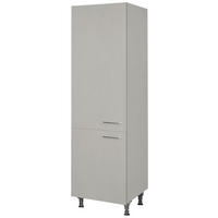 GESCHIRRSCHRANK 60/216,6/58 cm  in Grau  - Edelstahlfarben/Grau, MODERN, Holzwerkstoff/Metall (60/216,6/58cm) - Nobilia