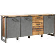 SIDEBOARD Grau, Pinienfarben  - Anthrazit/Grau, KONVENTIONELL, Holzwerkstoff/Kunststoff (207/88/42cm) - Hom`in