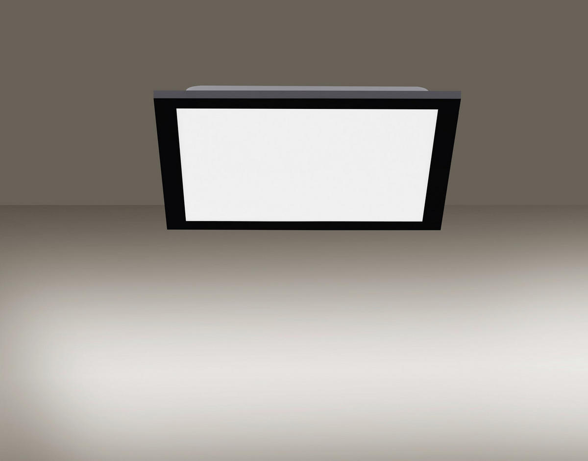 LED-DECKENLEUCHTE 18 W    29,5/29,5/6 cm  - Schwarz, Basics, Kunststoff/Metall (29,5/29,5/6cm)