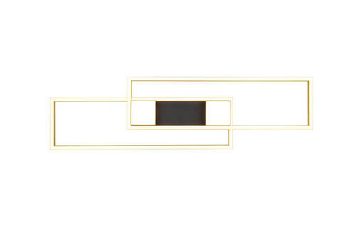 LED-DECKENLEUCHTE    100/28/8 cm  - Messingfarben/Goldfarben, Design, Metall (100/28/8cm) - Trio Leuchten