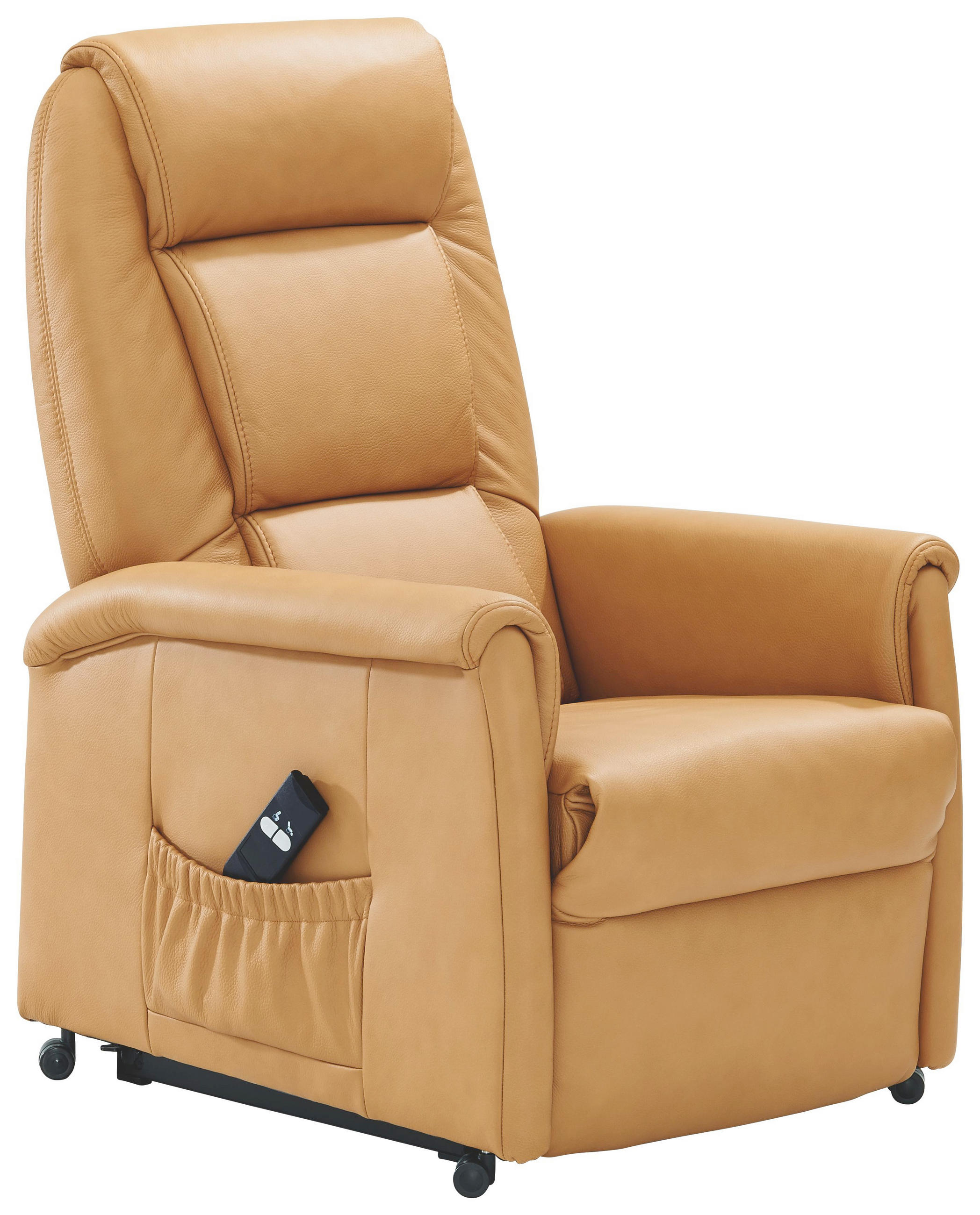 Fernsehsessel in Leder Hellbraun