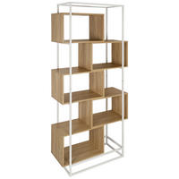 REGAL  80/194/33 cm Naturfarben, Kaschmir  - Kaschmir/Naturfarben, Design, Holzwerkstoff/Metall (80/194/33cm) - Xora