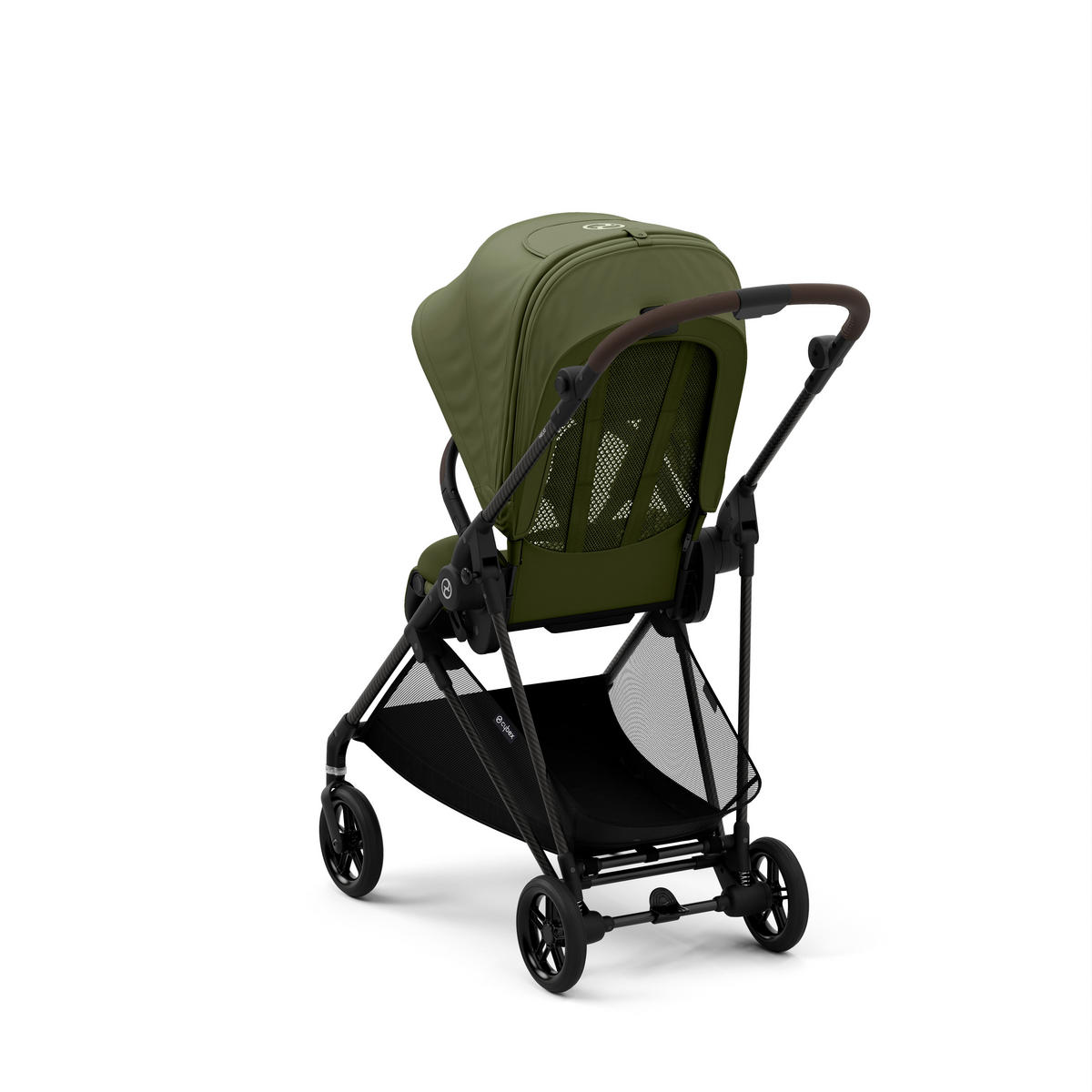 KINDERWAGEN Melio Carbon  - Waldgrün/Schwarz, Basics, Textil/Metall (82-91/49/96,5-107cm) - Cybex