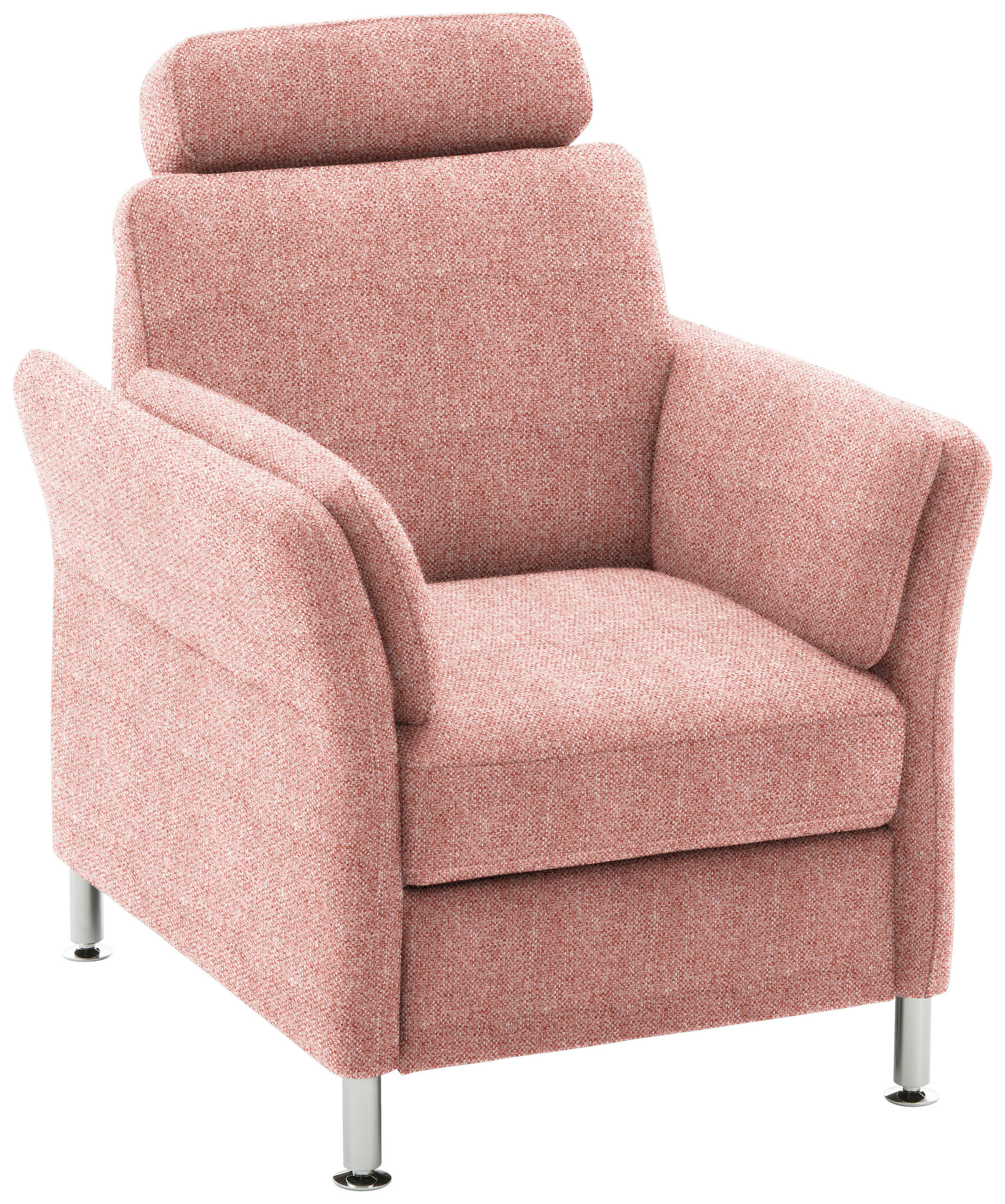 FÅTÖLJ i textil röd  - röd/kromfärg, Klassisk, metall/textil (86/87/93cm) - Beldomo System