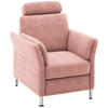 SESSEL in Flachgewebe Rot  - Chromfarben/Rot, Konventionell, Textil/Metall (86/87/93cm) - Beldomo System