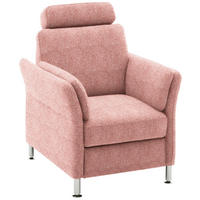 SESSEL in Flachgewebe Rot  - Chromfarben/Rot, Konventionell, Textil/Metall (86/87/93cm) - Beldomo System