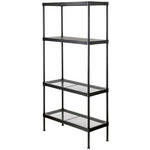 REGAL  75/150/32 cm Schwarz  - Schwarz, Basics, Kunststoff/Metall (75/150/32cm) - Carryhome