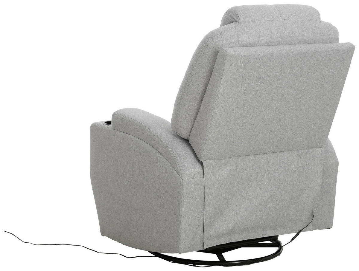 MASSAGESESSEL Mikrofaser Grau    - Schwarz/Grau, MODERN, Textil/Metall (86/110/96cm) - P & B