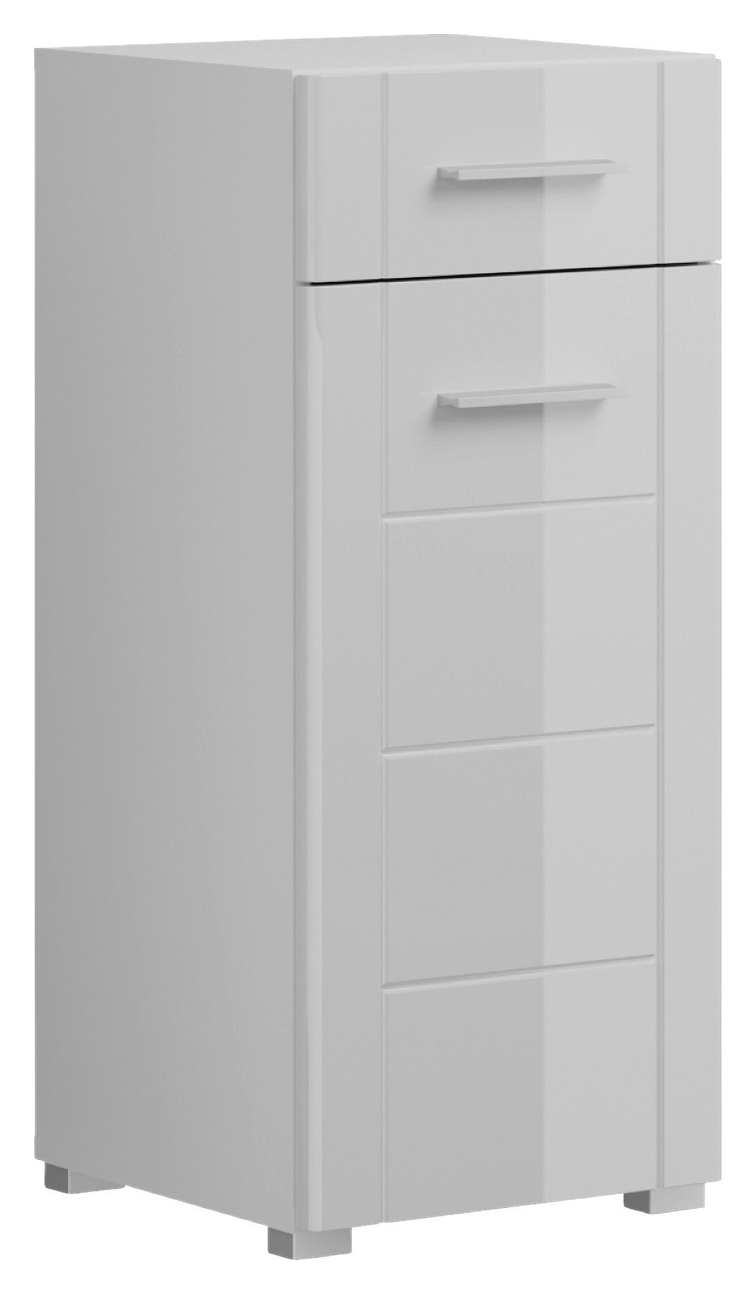UNTERSCHRANK 37/80/31 cm   - Weiß Hochglanz, MODERN, Holzwerkstoff/Kunststoff (37/80/31cm) - MID.YOU