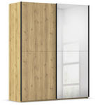 SCHWEBETÜRENSCHRANK 180/223/68 cm 2-türig Eichefarben  - Eichefarben/Schwarz, Design, Holz/Holzwerkstoff (180/223/68cm) - Novel