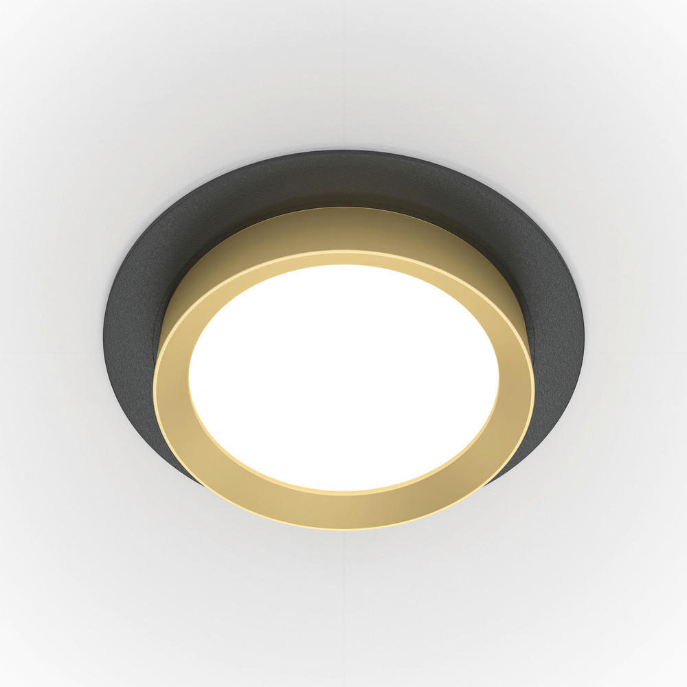 DECKENLEUCHTE  11/5,3 cm    - Goldfarben/Schwarz, Modern, Kunststoff/Metall (11/5,3cm) - MAYTONI
