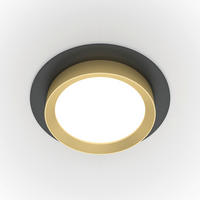 DECKENLEUCHTE 11/5,3 cm   - Goldfarben/Schwarz, MODERN, Kunststoff/Metall (11/5,3cm) - MAYTONI
