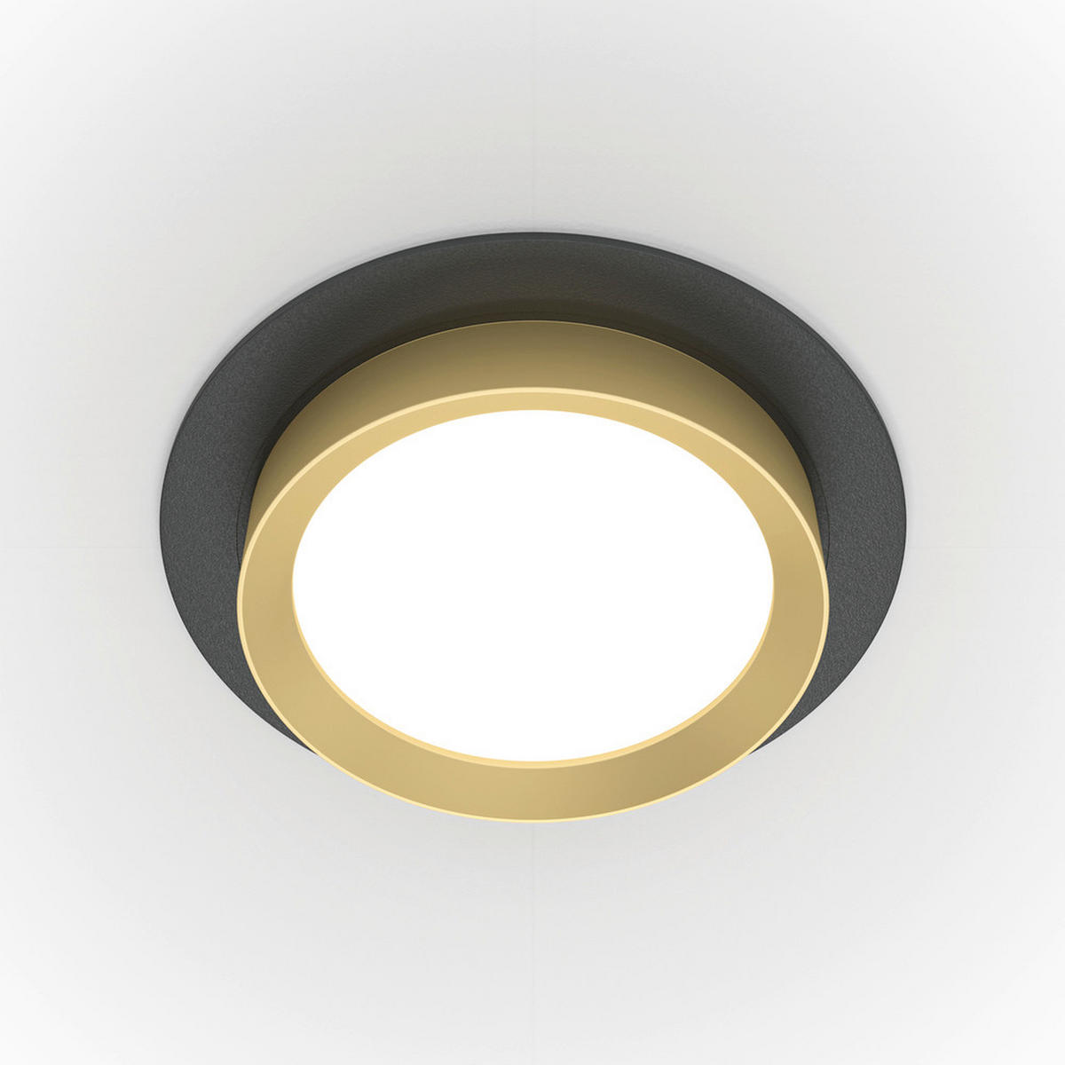 DECKENLEUCHTE 11/5,3 cm   - Goldfarben/Schwarz, MODERN, Kunststoff/Metall (11/5,3cm) - MAYTONI
