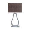 TISCHLEUCHTE 13/22.5/39.5 cm   - Braun, Design, Stein/Textil (13/22.5/39.5cm)