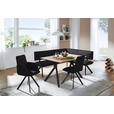 ECKBANK 205/165 cm  in Anthrazit, Schwarz  - Anthrazit/Schwarz, MODERN, Textil/Metall (205/165cm) - Cantus