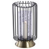 KERZENHALTER - Goldfarben/Schwarz, Trend, Glas/Metall (22.5/22.5/40cm) - Kayoom