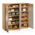 GARDEROBE 5-teilig  in 215/195/40 cm  - Taupe/Eichefarben, Design, Glas/Holz (215/195/40cm) - Novel