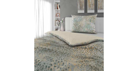 WENDEBETTWÄSCHE Siala Satin 140/200 cm  - Grün, KONVENTIONELL, Textil (140/200cm) - Novel