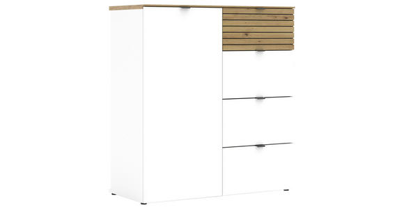 KOMMODE  in 90/99/41 cm  - Schwarz/Eiche Artisan, MODERN, Holzwerkstoff/Metall (90/99/41cm) - Voleo
