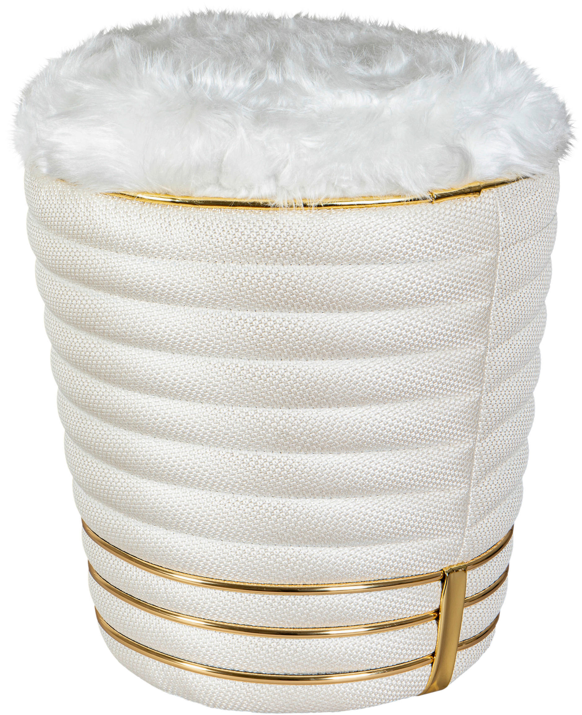 PALL i textil guldfärgad, beige  - beige/guldfärgad, Design, textil (42/50cm) - Kayoom