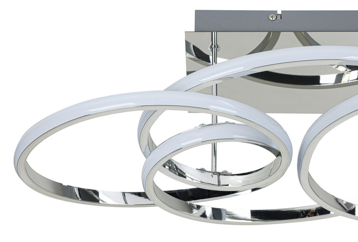 DECKENLEUCHTE 70/40/25 cm  - Chromfarben, Trend, Kunststoff/Metall (70/40/25cm) - Collett's Monde