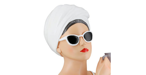 SKULPTUR - Beige/Weiß, Trend, Kunststoff (19/28/16,5cm) - Ambia Home