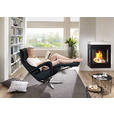 RELAXSESSEL in Leder Dunkelblau  - Edelstahlfarben/Dunkelblau, Design, Leder/Metall (75/106/88cm) - Dieter Knoll