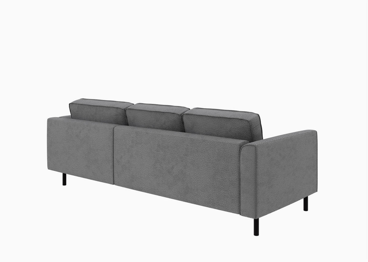 ECKSCHLAFSOFA  mit Bettkasten erhältlich, Sitzqualitäten, Schlafen auf Sitzhöhe, Bettfunktion erhältlich, Rücken echt, Armteil links, Armteil rechts Struktur Anthrazit  - Anthrazit/Schwarz, MODERN, Textil/Metall (232/161cm) - Trendmanufaktur