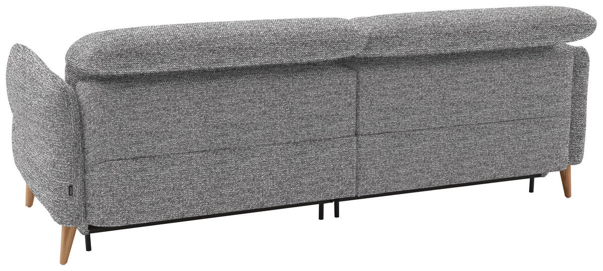 2-SITZER-SOFA in Webstoff Grau  - Eiche Bianco/Grau, Design, Holz/Textil (234-262/85-106/98-112cm) - Dieter Knoll
