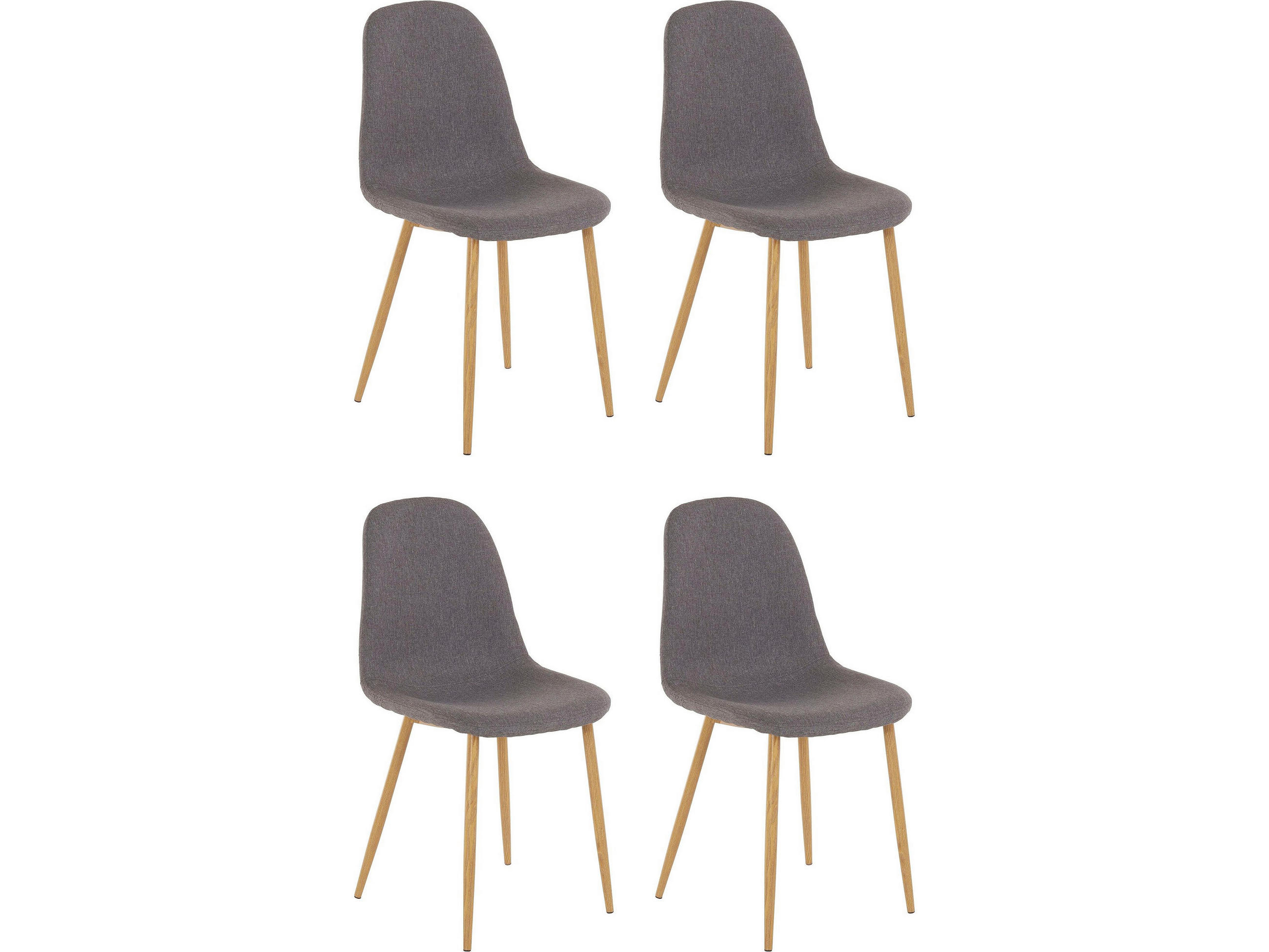 Mid.you Stuhl-Set Miller Anthrazit 44x87x52 cm