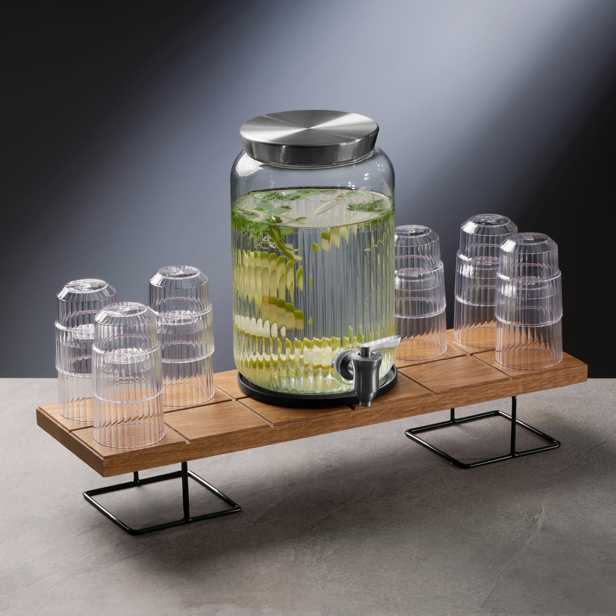 GETRÄNKESPENDER - Klar, Basics, Glas/Metall (16/16/25cm)