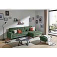 ECKSOFA in Cord Olivgrün  - Schwarz/Olivgrün, Design, Textil/Metall (302/180cm) - Venda