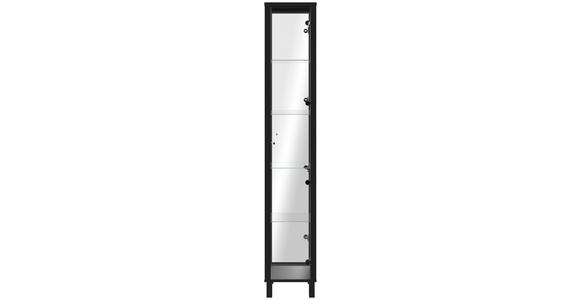 VITRINE  in Schwarz  - Schwarz, KONVENTIONELL, Glas/Holzwerkstoff (33/189/33cm) - Carryhome