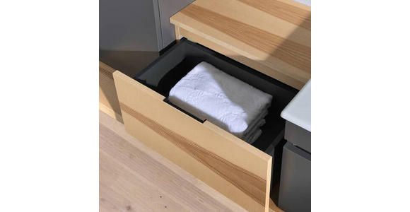 BADEZIMMER in 207 cm - Graubraun/Eschefarben, MODERN, Glas/Holz (207cm) - Novel