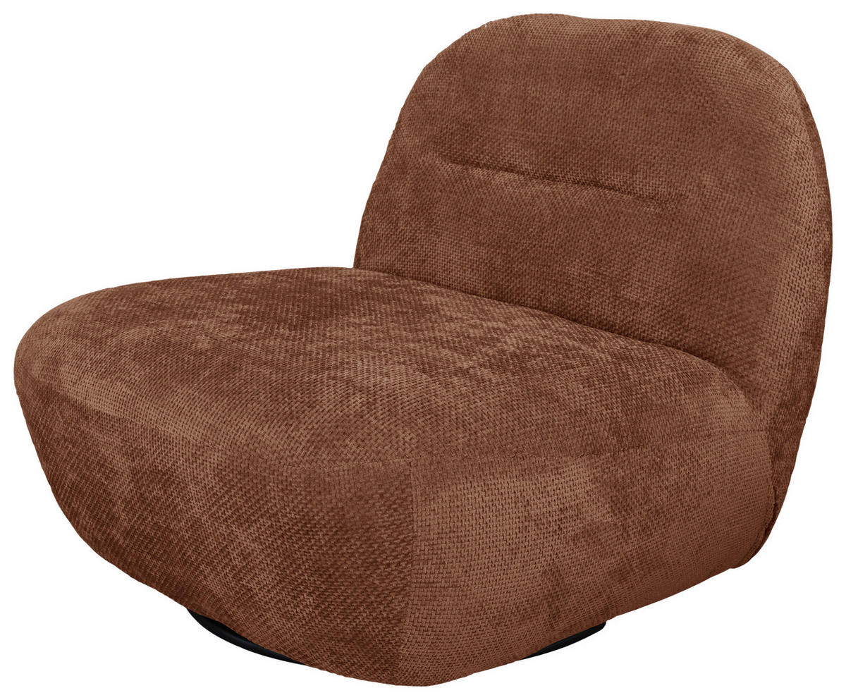 SESSEL in Struktur Terracotta  - Terracotta/Schwarz, Basics, Textil/Metall (85/74/85cm) - Livetastic