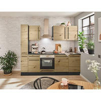 KÜCHENBLOCK   in Anthrazit, Eiche Artisan  - Anthrazit/Schwarz, LIFESTYLE, Holzwerkstoff/Kunststoff (250cm) - MID.YOU