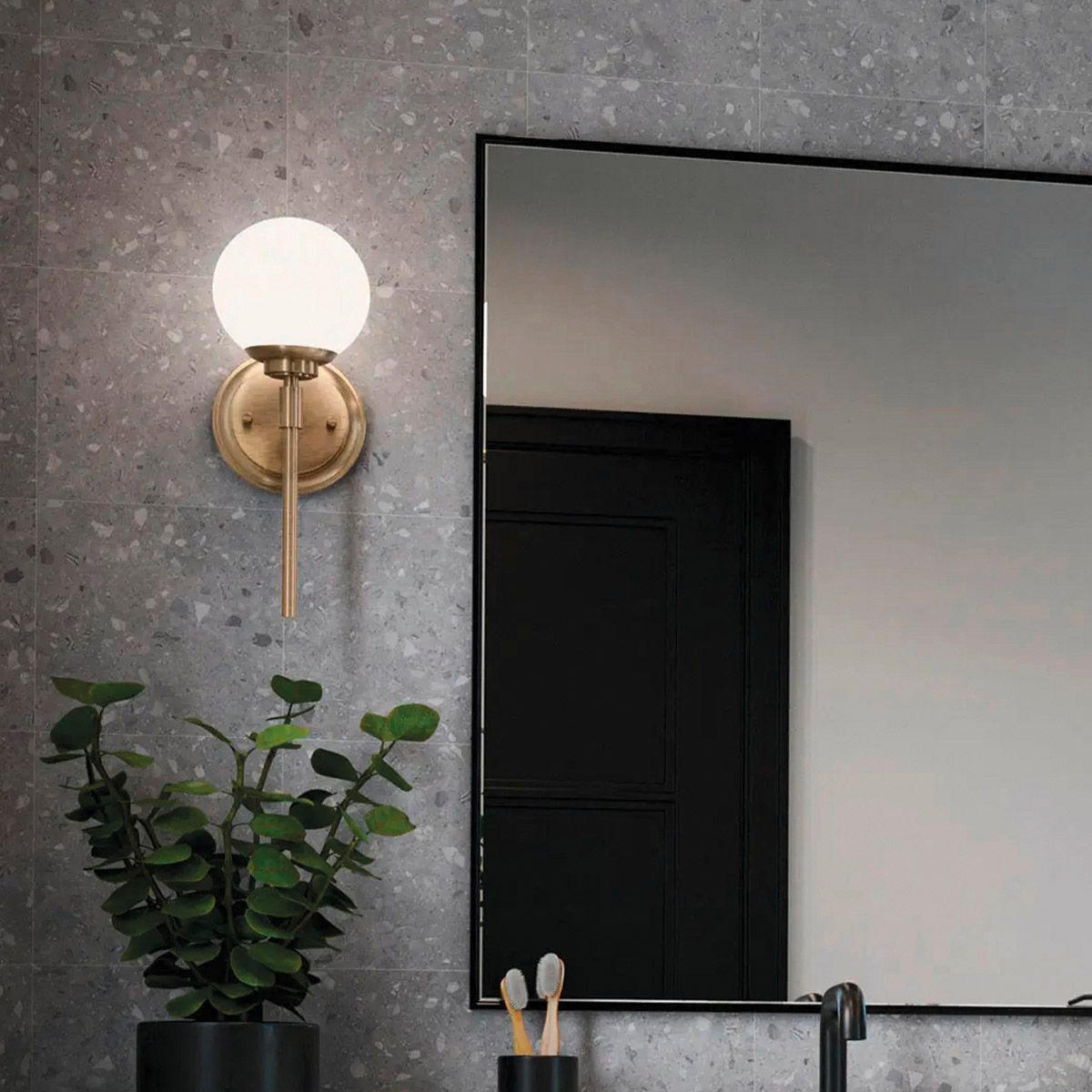 BADEZIMMER-WANDLEUCHTE - Champagner, Konventionell, Glas/Metall (34.8/12.8/16.6cm) - Elstead Lighting