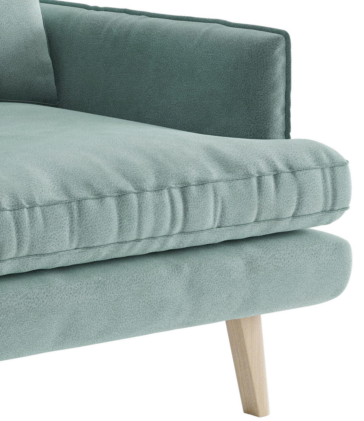 DESIGNSESSEL in Velours Hellblau  - Naturfarben/Hellblau, Design, Holz/Textil (80/93/92cm) - Livetastic