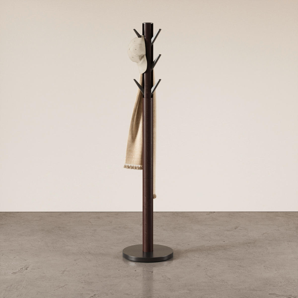 VJEŠALICA SAMOSTOJEĆA crna, boje oraha  drvo   - boje oraha/crna, Basics, drvo (40/168/40cm) - Umbra