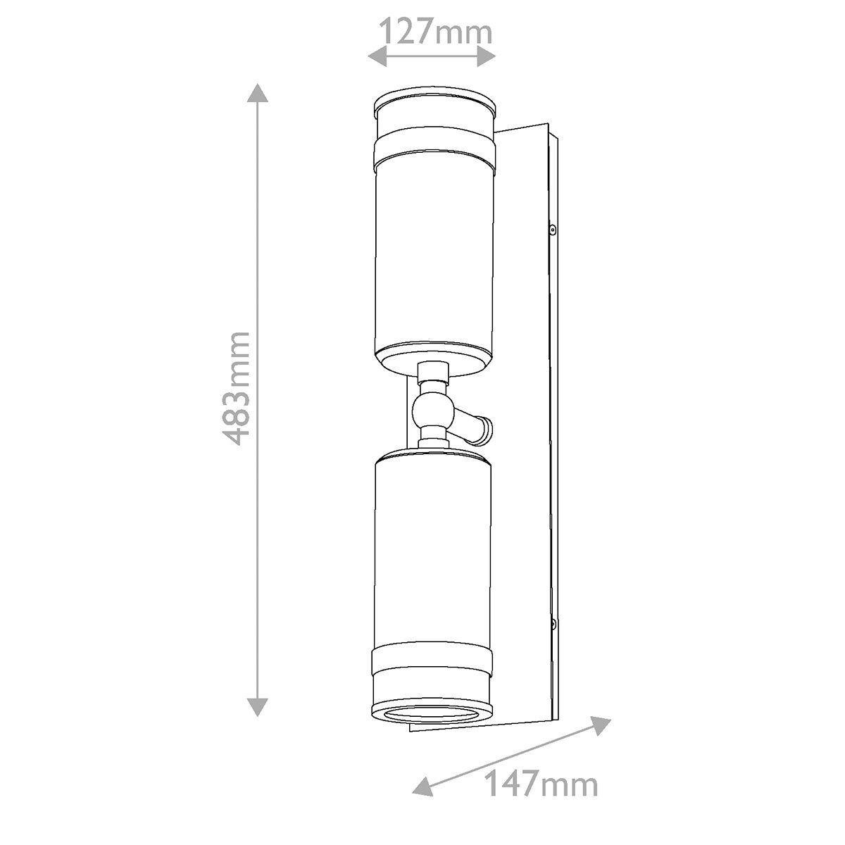 WANDLEUCHTE Hinkley 48,3/12,7/14,7 cm  - Messingfarben, Design, Glas/Metall (48,3/12,7/14,7cm) - Elstead Lighting