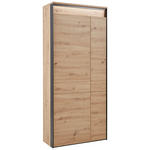 GARDEROBENSCHRANK in 87,7/200/37,8 cm - Schwarz/Eiche Artisan, KONVENTIONELL, Holzwerkstoff (87,7/200/37,8cm) - Voleo