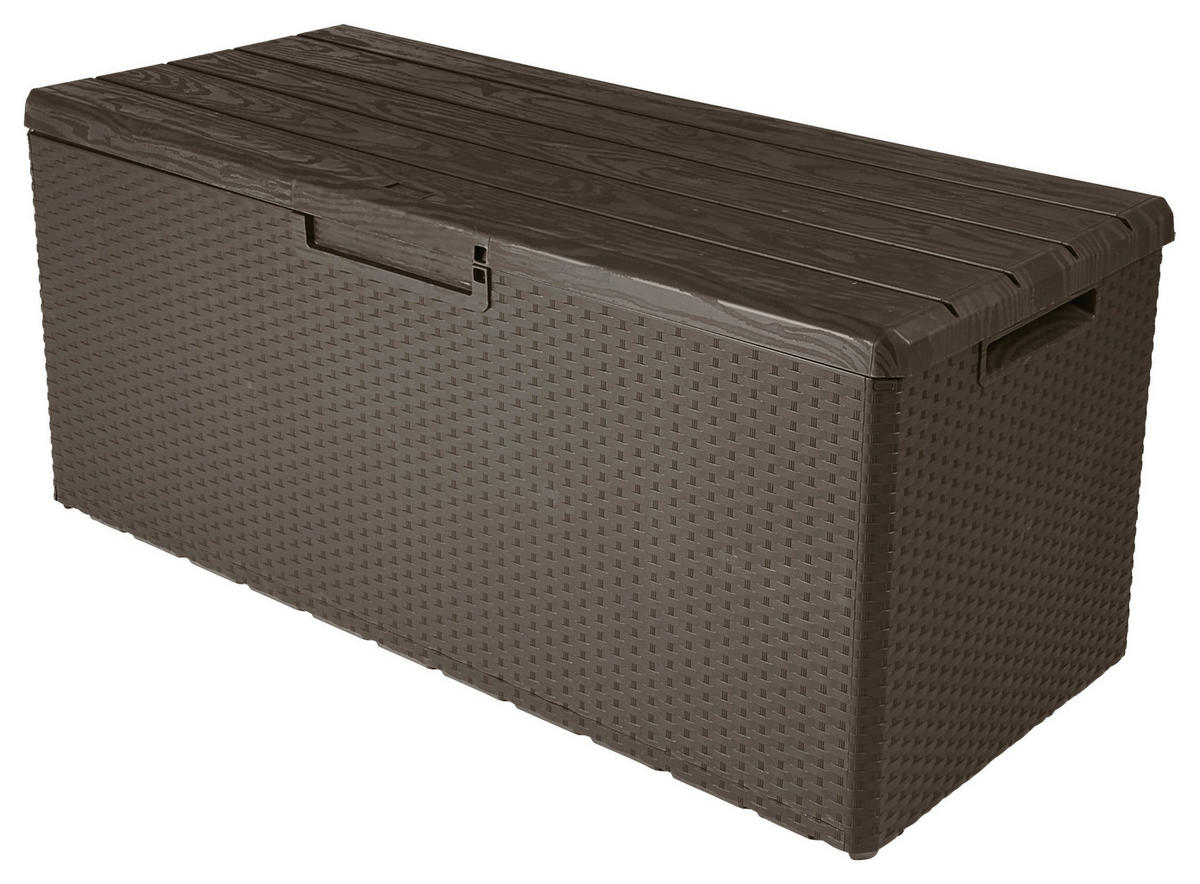 KISSENBOX 124/56/54 cm  - Braun, Basics, Kunststoff (124/56/54cm) - Ambia Garden