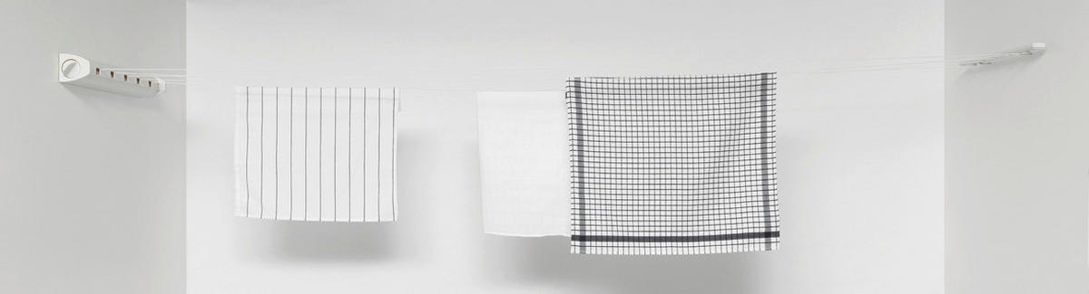 WÄSCHELEINE  - Weiss, Basics, Kunststoff (48.3/7.6/8cm) - Brabantia